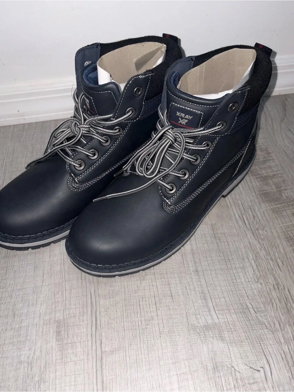 XRAY Men’s Navy Blue Lace-Up Ankle Boots
